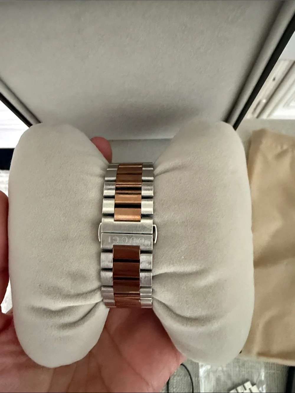 Gucci Two-Tone Rose Gold and Silver Ladies Watch